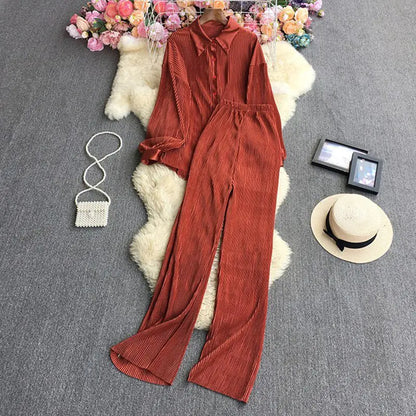 Kim - Cozy Pleated 2 Piece Set