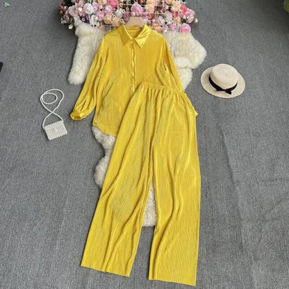 Kim - Cozy Pleated 2 Piece Set