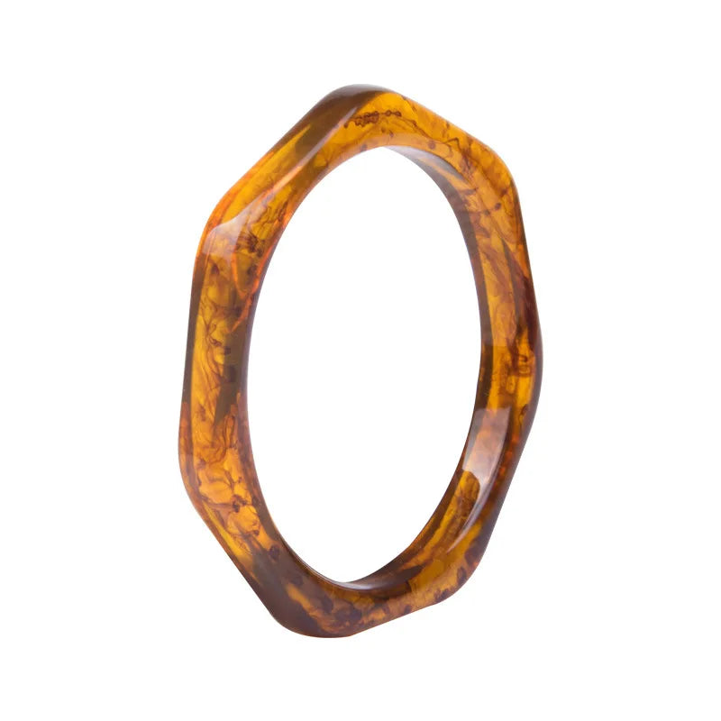 Big Irregular Resin Bangle