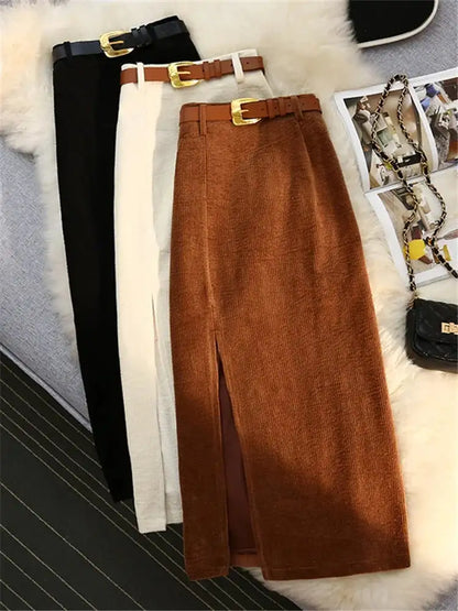 Corduroy Maxi Skirt