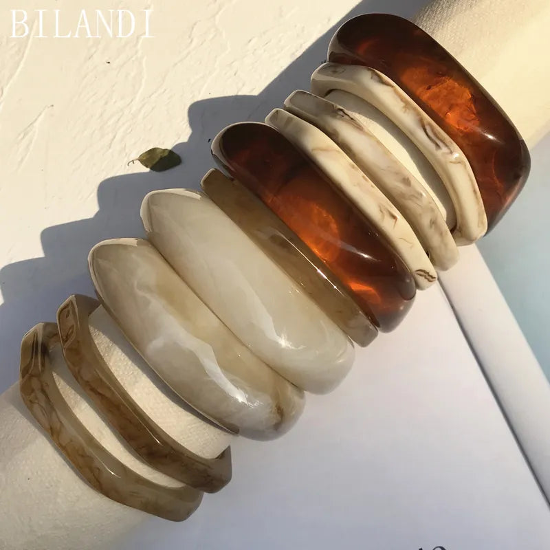 Big Irregular Resin Bangle