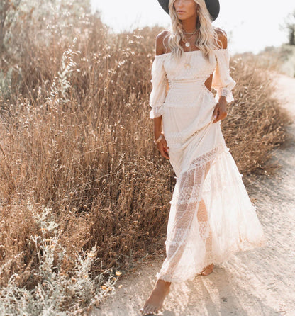 Cowgirl ~ White Maxi Dress