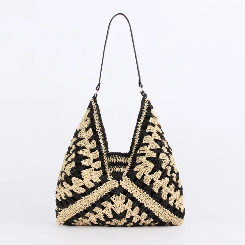 Straw Tote Shoulder Bag