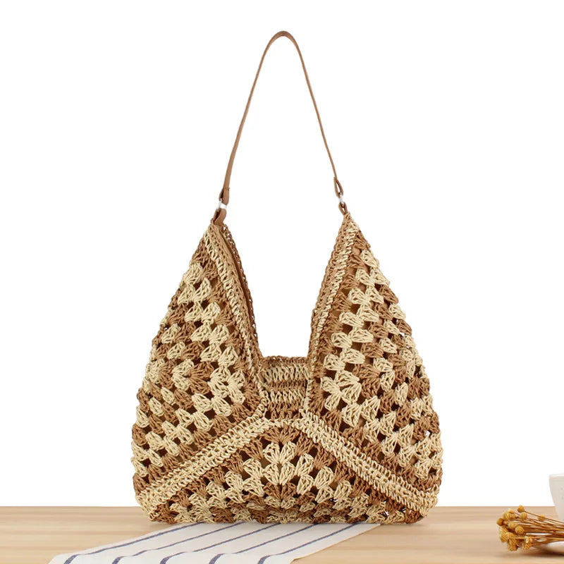 Straw Tote Shoulder Bag