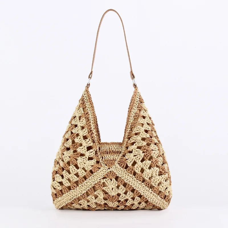 Straw Tote Shoulder Bag