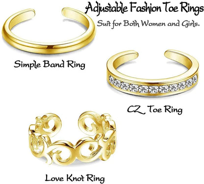 Toe-tally stylish ~ Toe Rings 6 Piece Foot Jewelry 