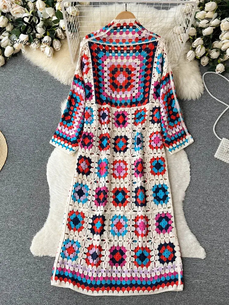 Long Crochet Cardigan