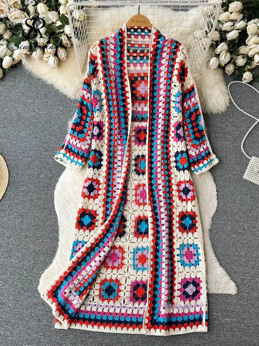 Long Crochet Cardigan