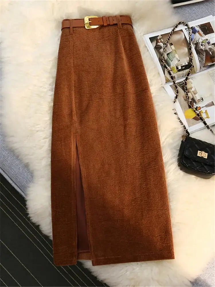 Corduroy Maxi Skirt