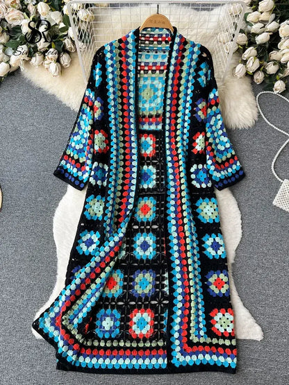 Long Crochet Cardigan