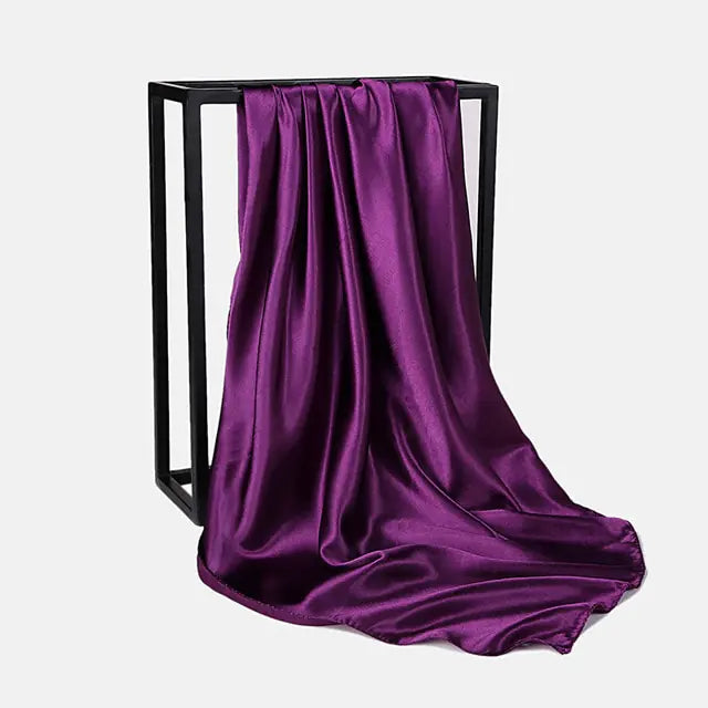 Solid Color Silk Scarf