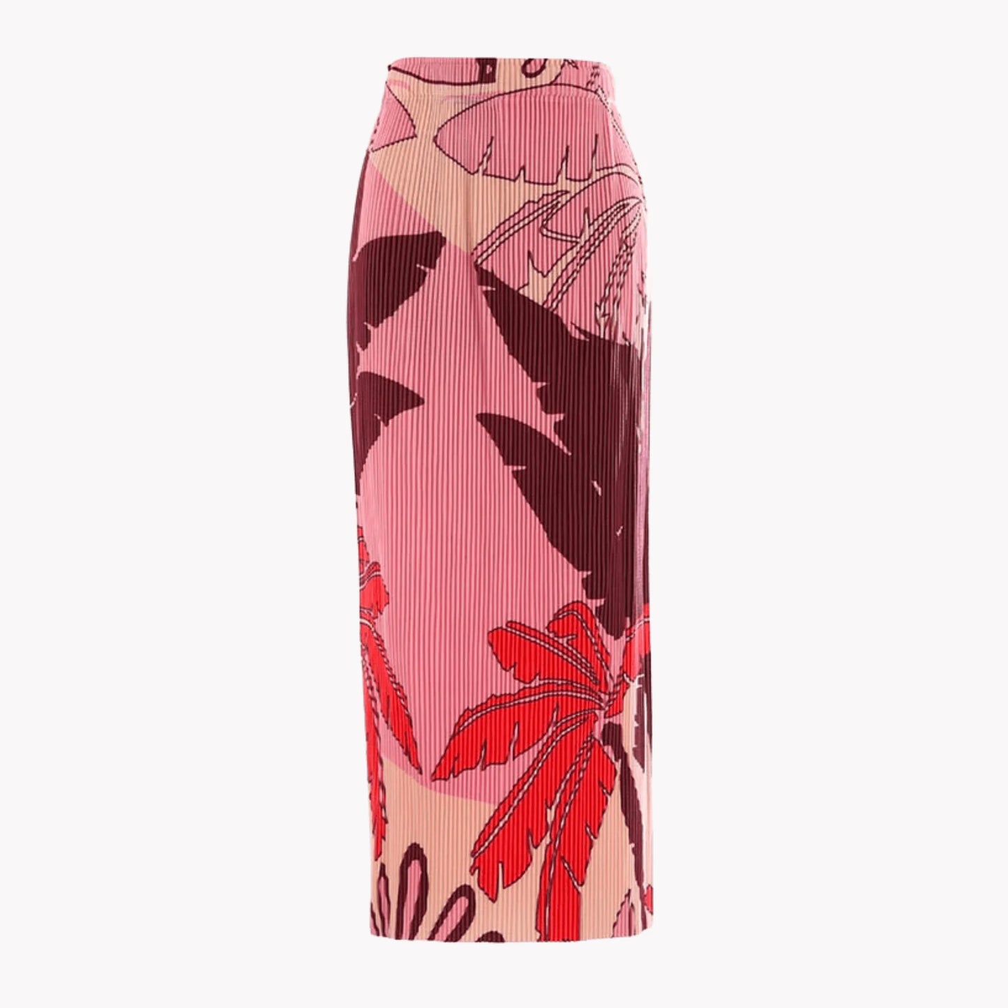 Pink Palm Maxi Skirt