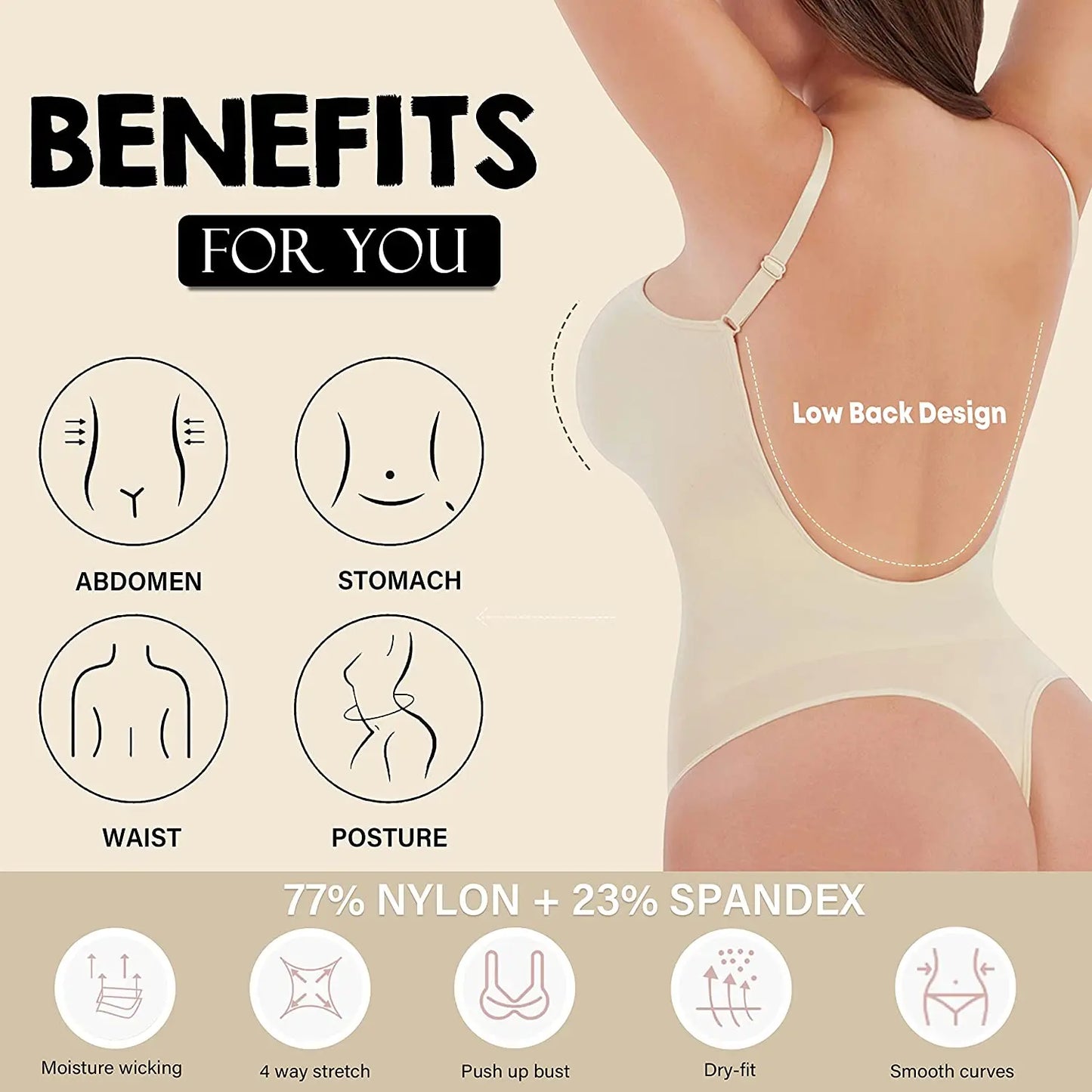 Backless Bodysuit Shapwear