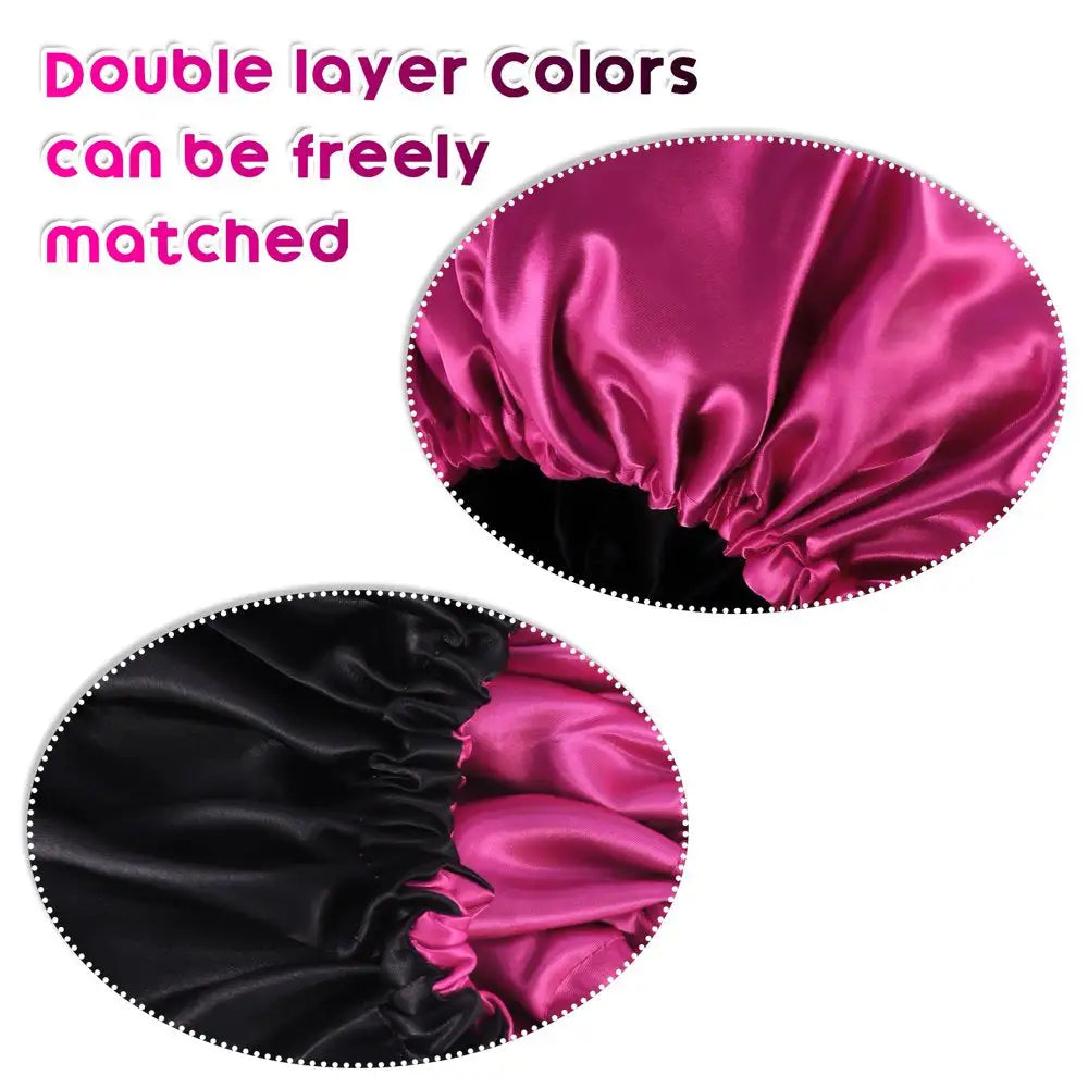 Silk Satin Hair Adjustable Bonnet